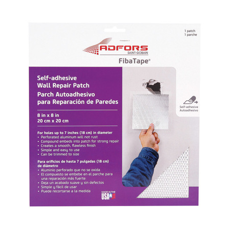 ADFORS Wall Repair Patch, 8 in x 8 in, White FDW6714-U